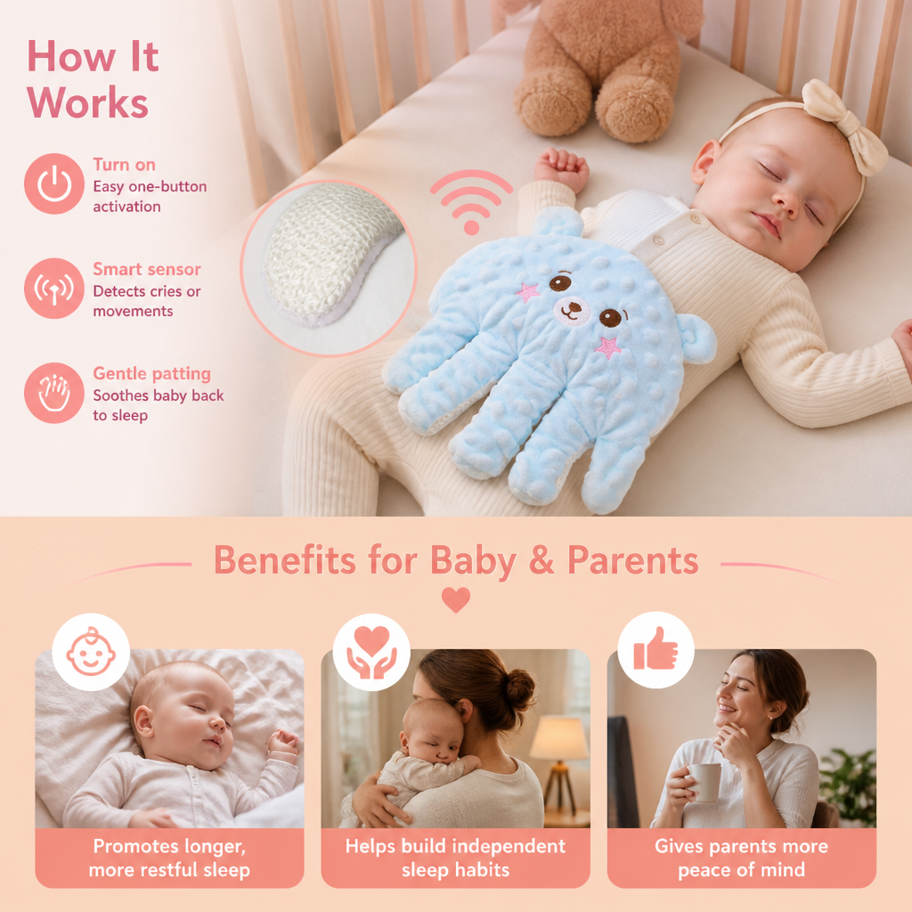 Baby Sleep Aid with Gentle Patting Function – Supports Calm and Independent Sleep