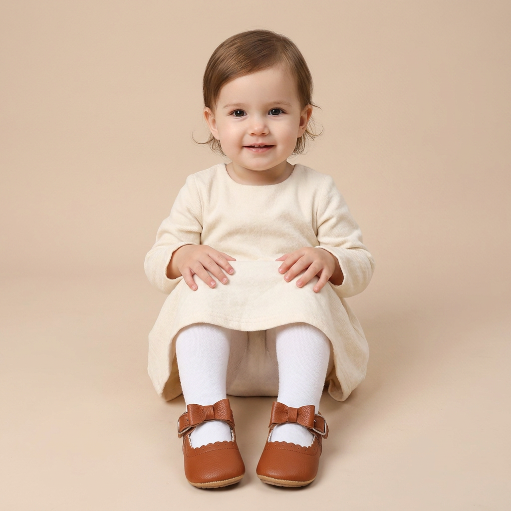 Scallop Bow Mary Jane Shoes