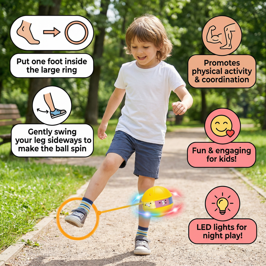 LED Ankle Skip Ball – Interactive Jumping Toy for Kids