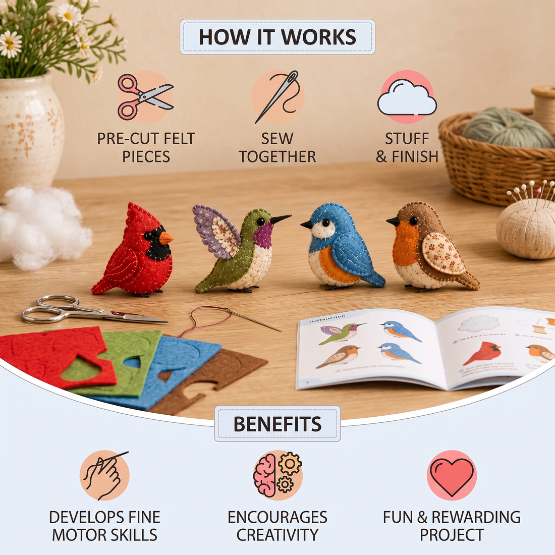 DIY Plush Sewing Kit – Make Your Own Cute Character