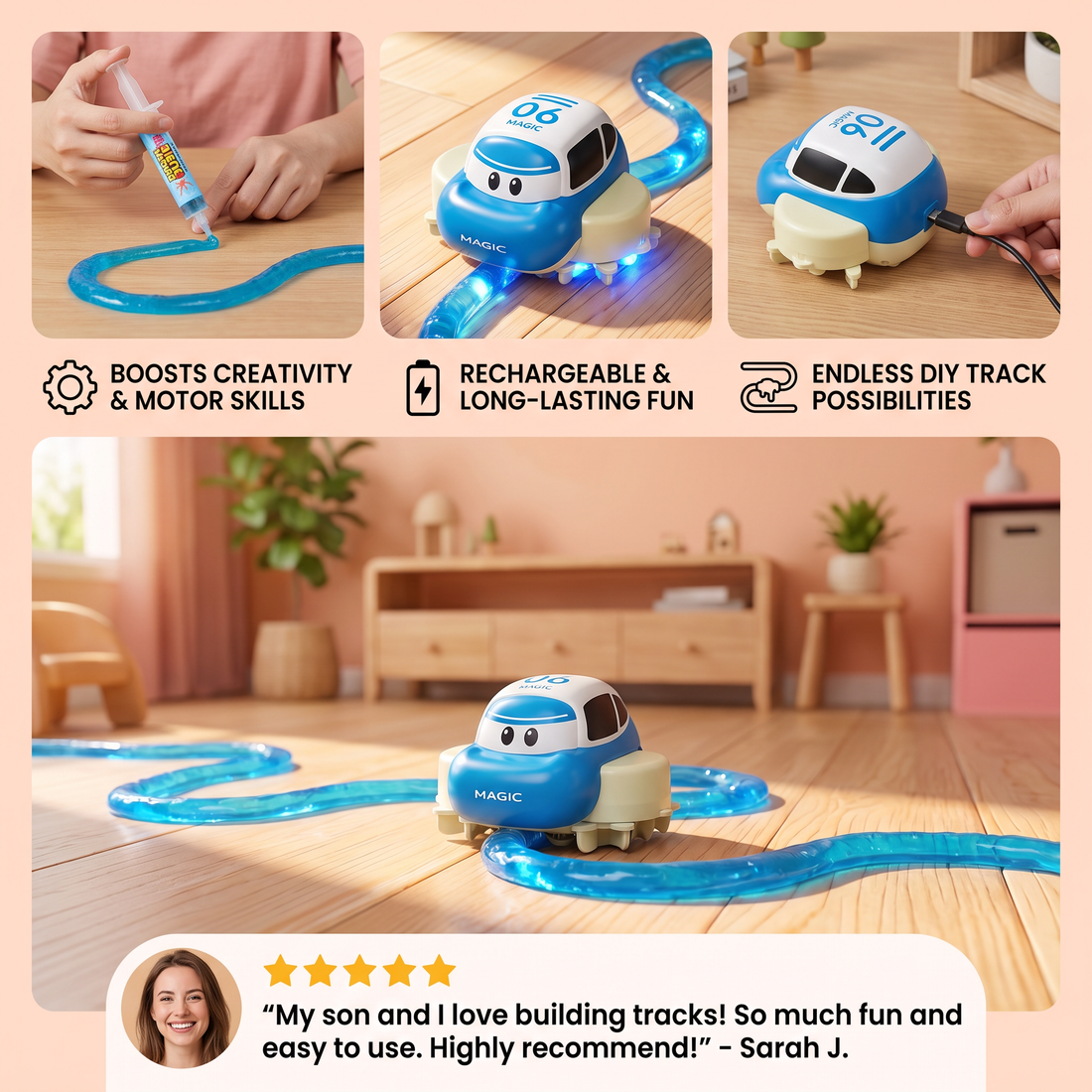Magic Slime Race Track Set – DIY Electric Car Adventure