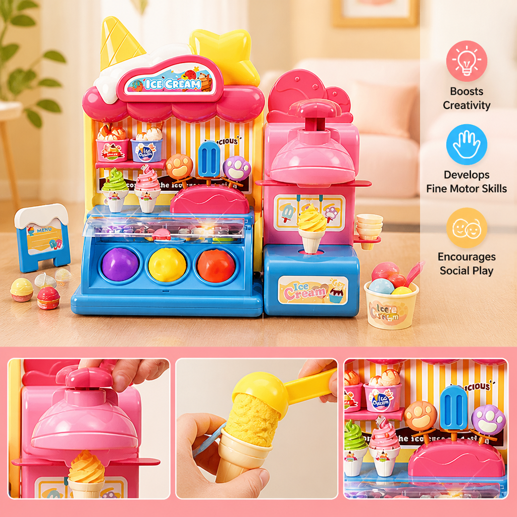 DIY Ice Cream Clay Maker Playset