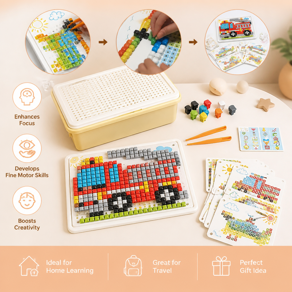 Montessori Learning Peg Mosaic Board
