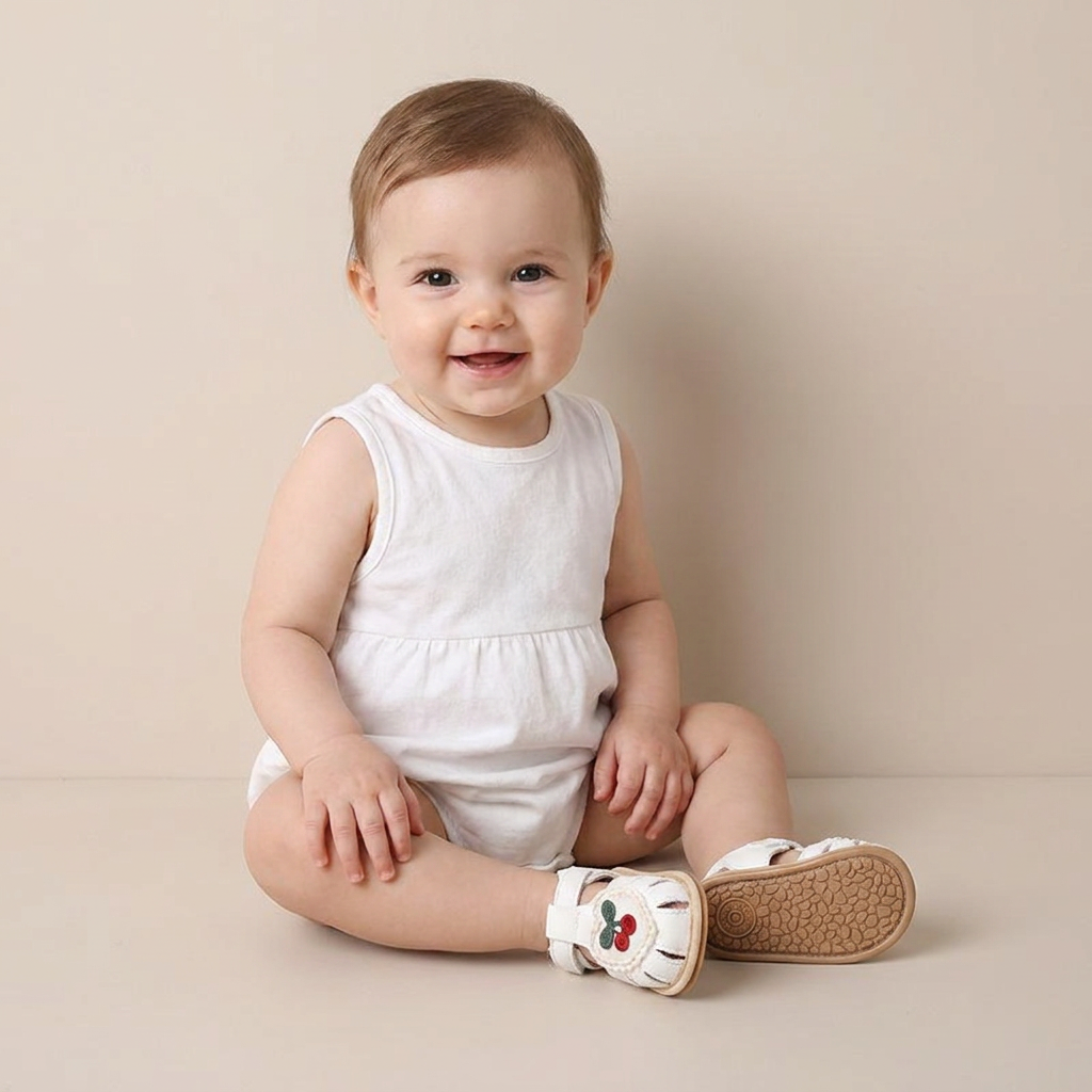 Cherry Heart Closed-Toe Sandals