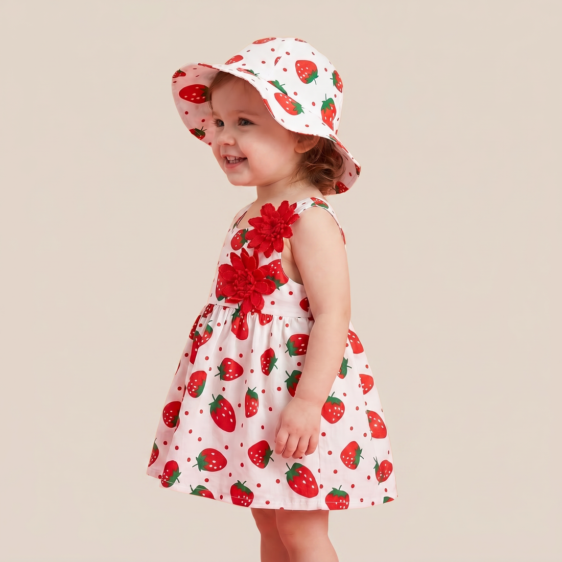 Blossom Picnic Dress Set & Hat