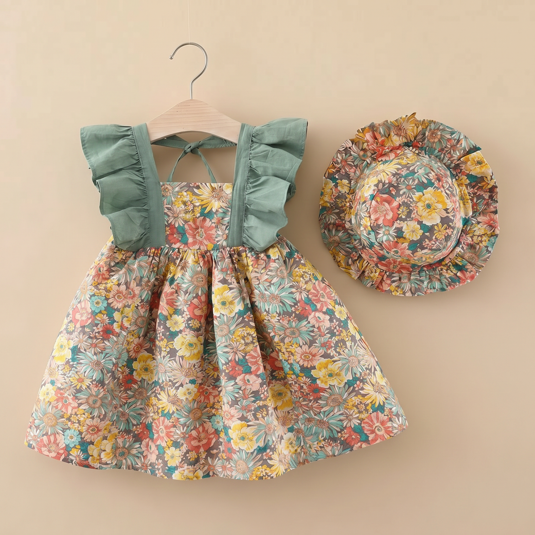 Wildflower Garden Dress Set & Hat