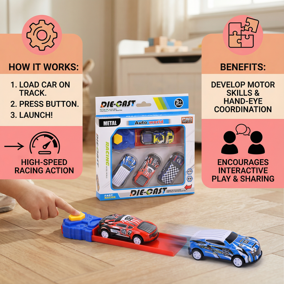 Car Catapult Racing Set