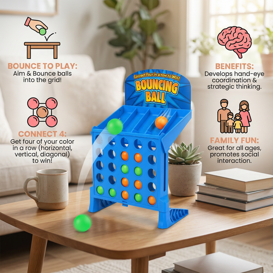 Four in a Row Target Shooting Game