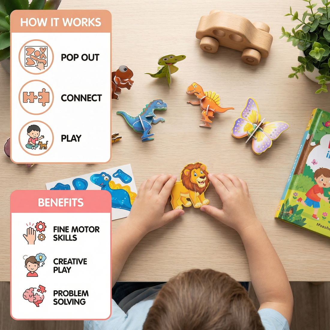 3D Cartoon Puzzle Set for Children